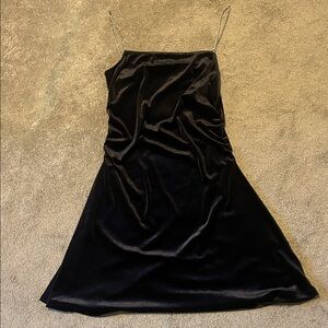 Elegant Black Velvet Dress